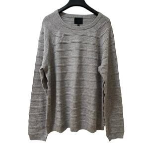 Quinn Mens Wool Cashmere Crew Neck Sweater Size XXL Gray Quiet Luxury Preppy NWT